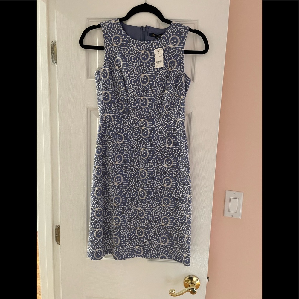 Brooks Brothers A-Line Dress Blue Floral NWT